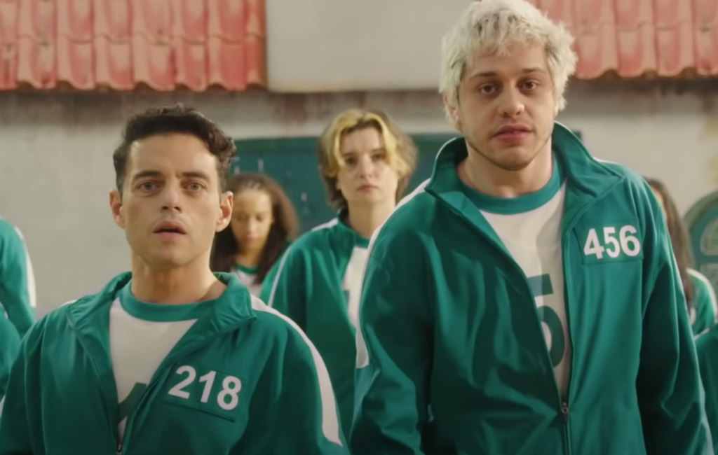 Rami Malek and Pete Davidson performed a 'Squid Game' on SNL