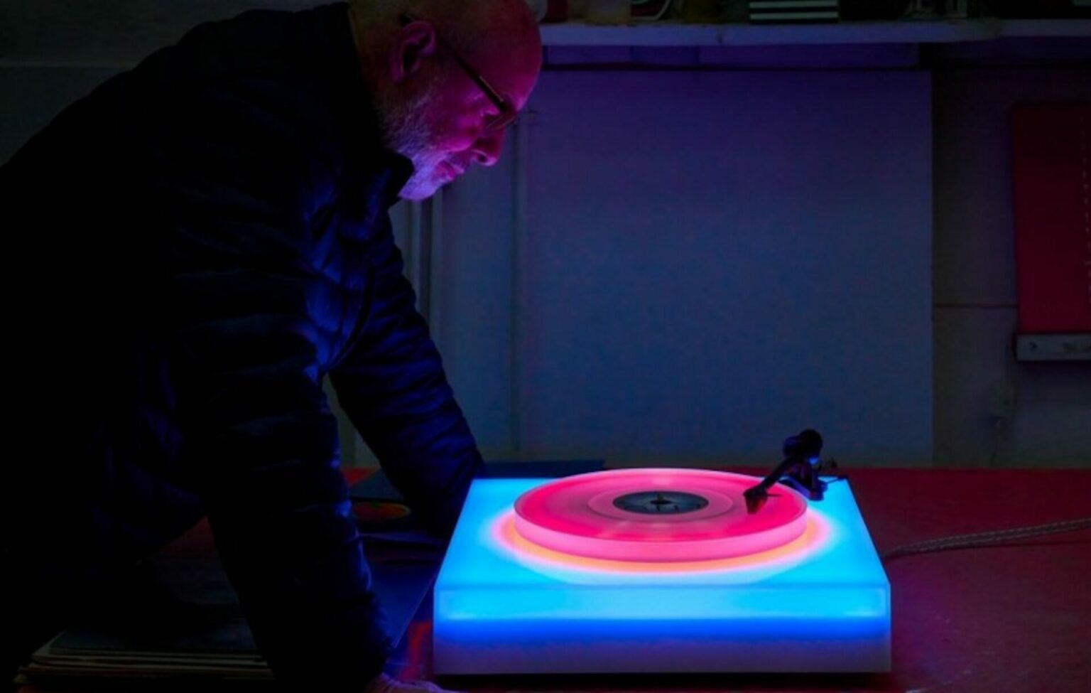 Brian Eno launches new colourchanging turntable