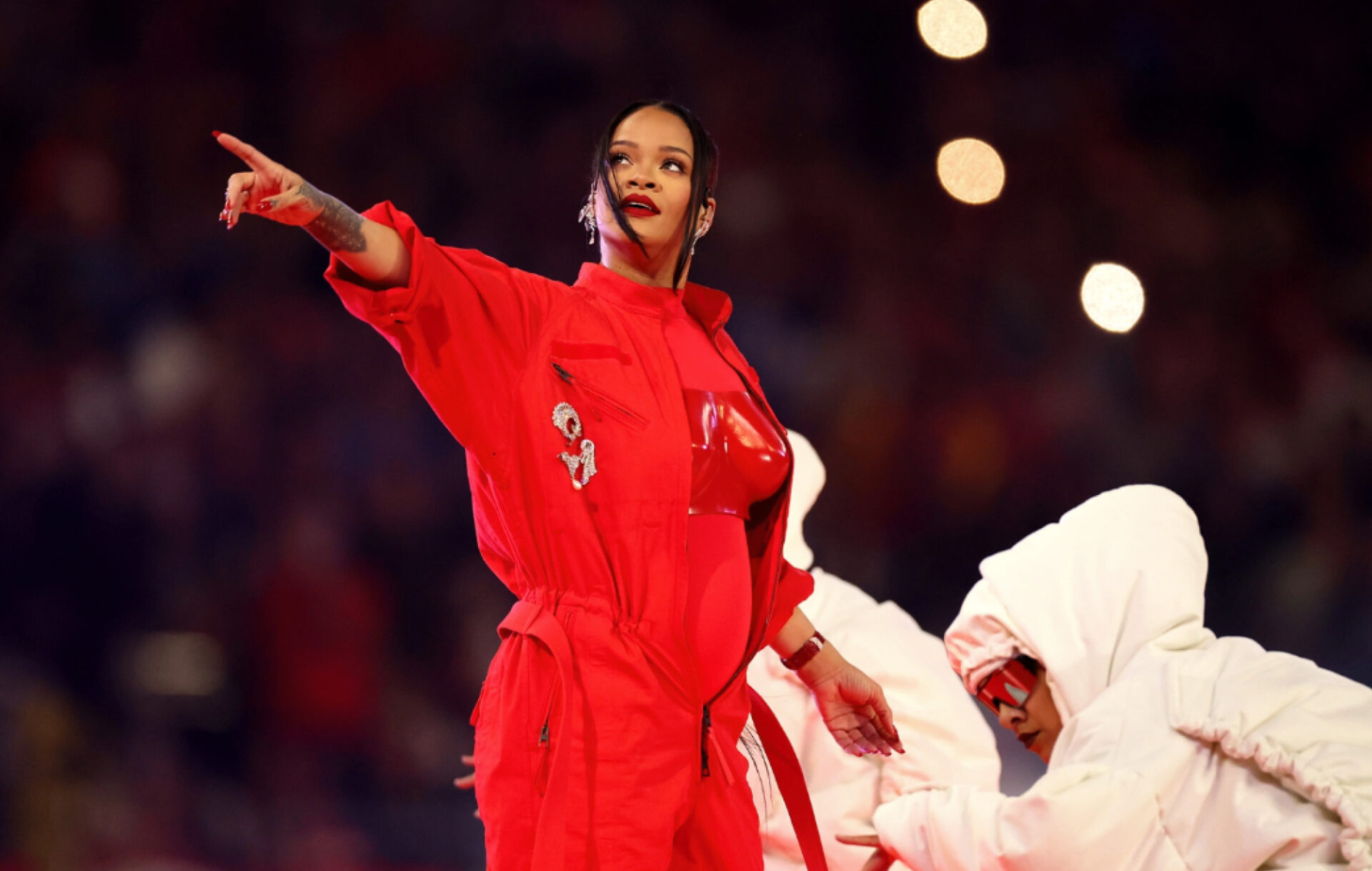Rihanna returns with powerful Super Bowl show and a bit of her own