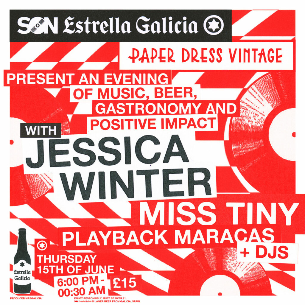 Flyer advertising the SON Estrella Galicia event in London