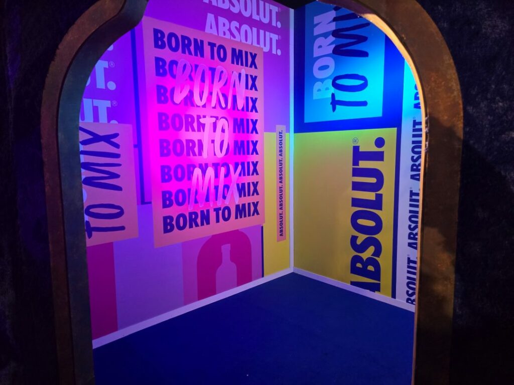 Absolut posters on a wall