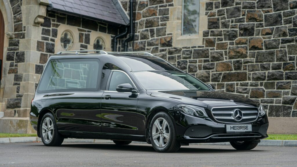 A Mercedes hearse