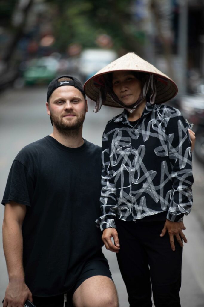 A man and woman standing together